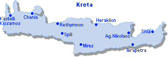 Insel Kreta: Lageplan